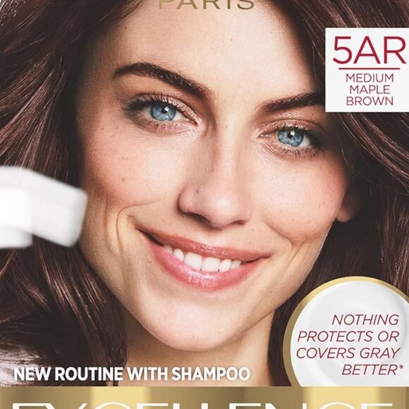 New in Box L'oreal 5AR Medium Maple Brown Excellence Creme Triple Care Color - Picture 1 of 3